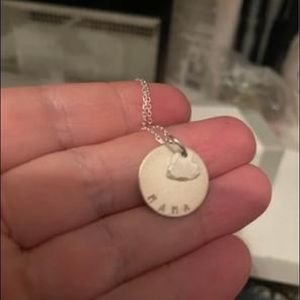 Silver mama necklace